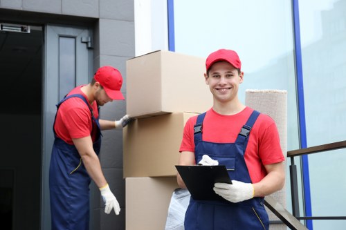 House removal team preparing a local move in Hither Green