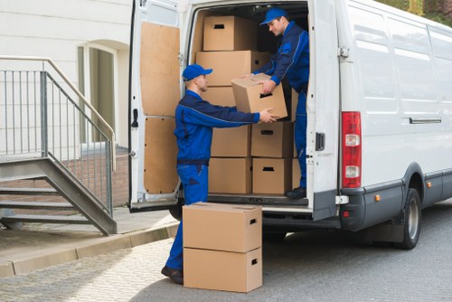 Preparing boxes and furniture for a move in Hither Green