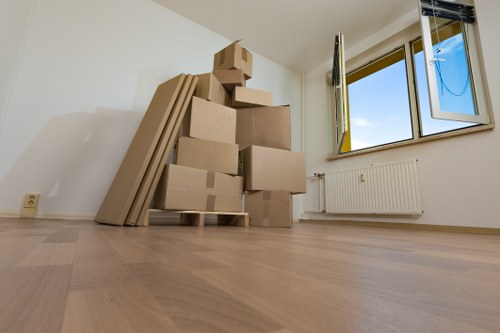 Man and van loading boxes for a UK move