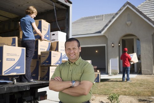 Loading and securing furniture inside a moving van