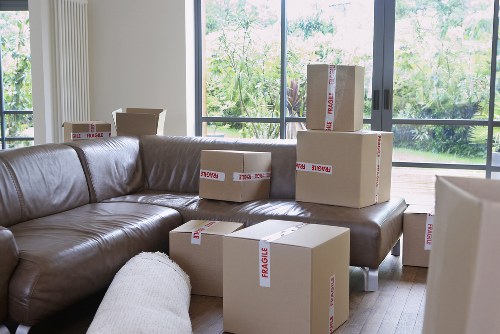 Packing and labelling items for an office move