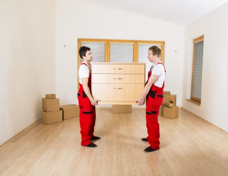 Packed household items ready for local removals in southeast London